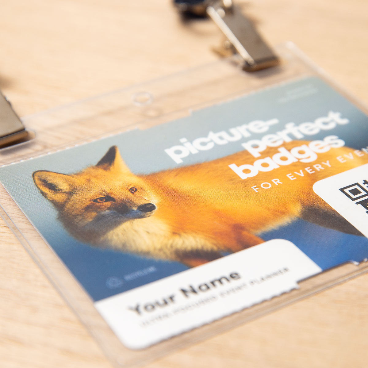Elevate your promotional event, corporate conference, or trade show with recyclable 4x3 double-notch plastic name badge holders. Crafted from soft PVC, these durable badge sleeves offer ultra-clear visibility and pair perfectly with our custom name badges and lanyards.