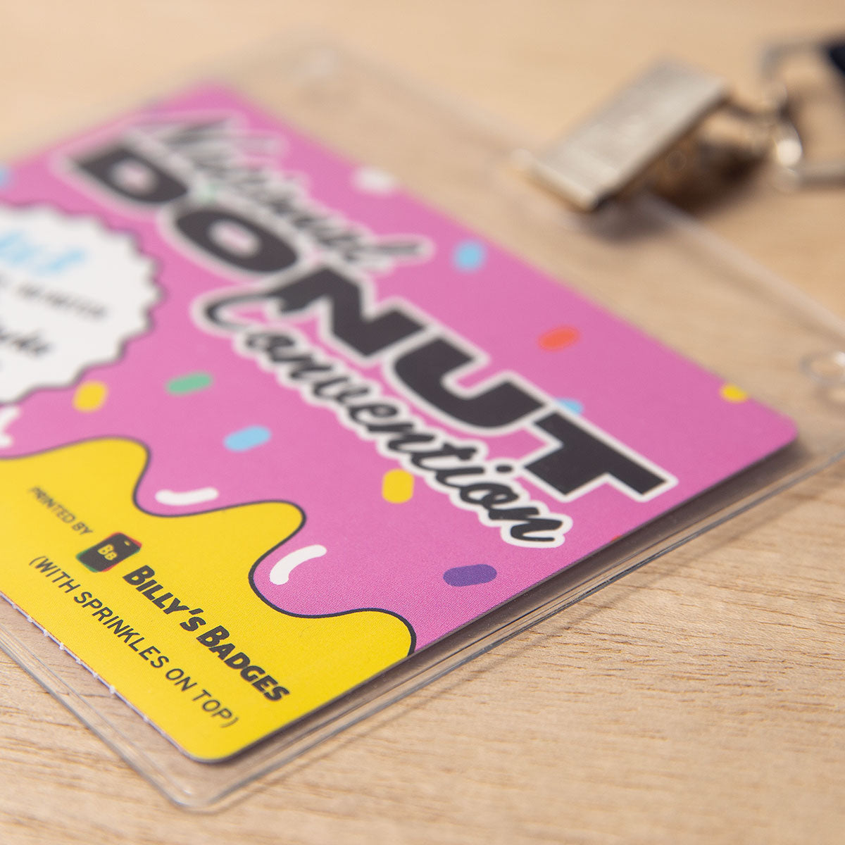 Elevate your conference with our 4x3 double-sided eco-friendly custom event badges. Crafted from premium 9.5 pt direct thermal paper, our event name badge printing offers sustainability, durability while bringing your designs to life with stunning detail and clarity.