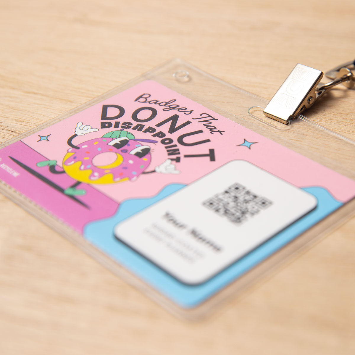 Elevate your promotional event, corporate conference, or trade show with recyclable 4x3 single-notch plastic name badge holders. Crafted from soft PVC, these durable badge sleeves offer ultra-clear visibility and pair perfectly with our custom name badges and lanyards.