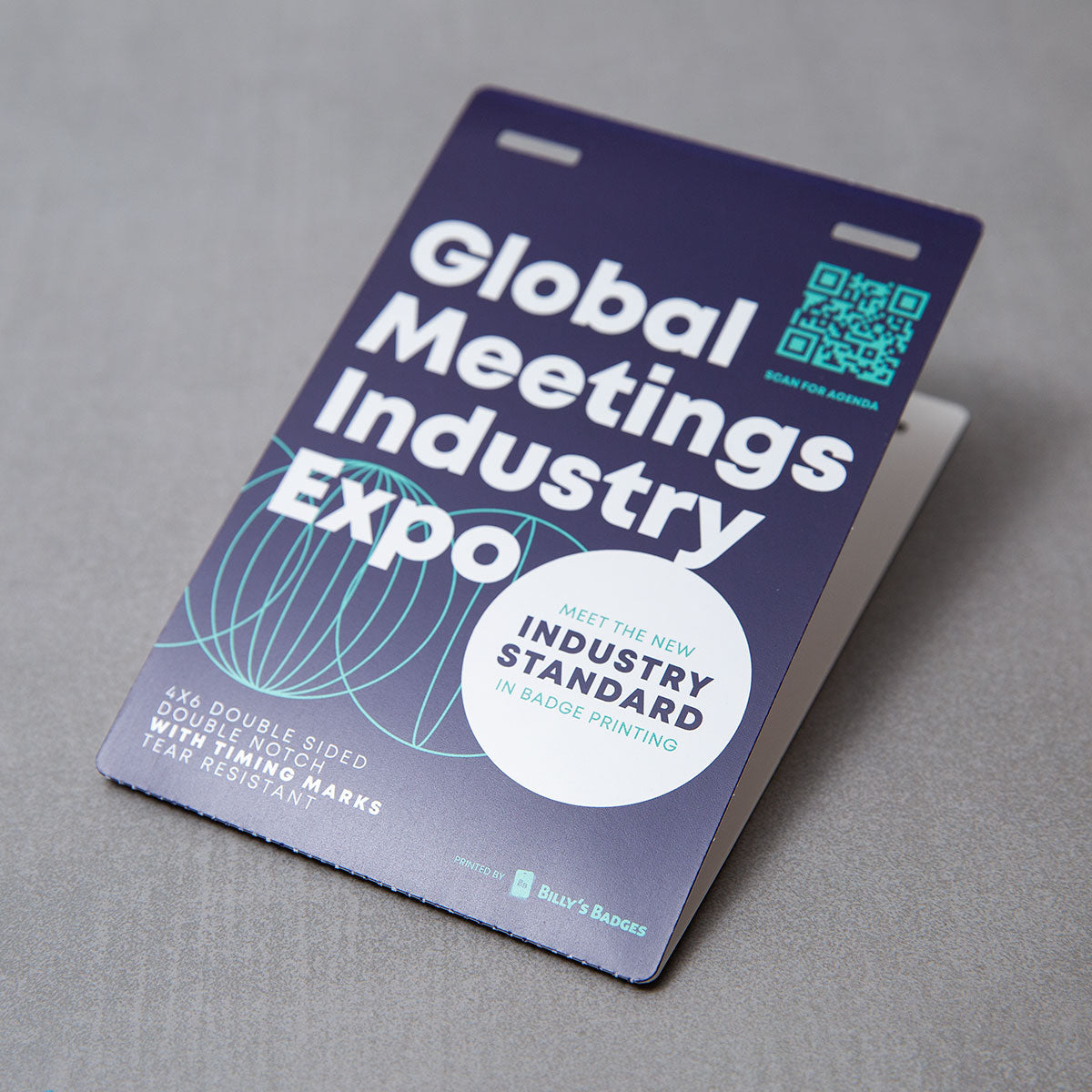 Elevate your promotional event, corporate conference, or trade show with our 4x6 vibrant, high-quality double-sided, double notch custom event badges. Crafted from premium 9.5 pt direct thermal paper featuring eco-friendly event badge printing, these durable personalized event badges showcase your designs with stunning detail and clarity.