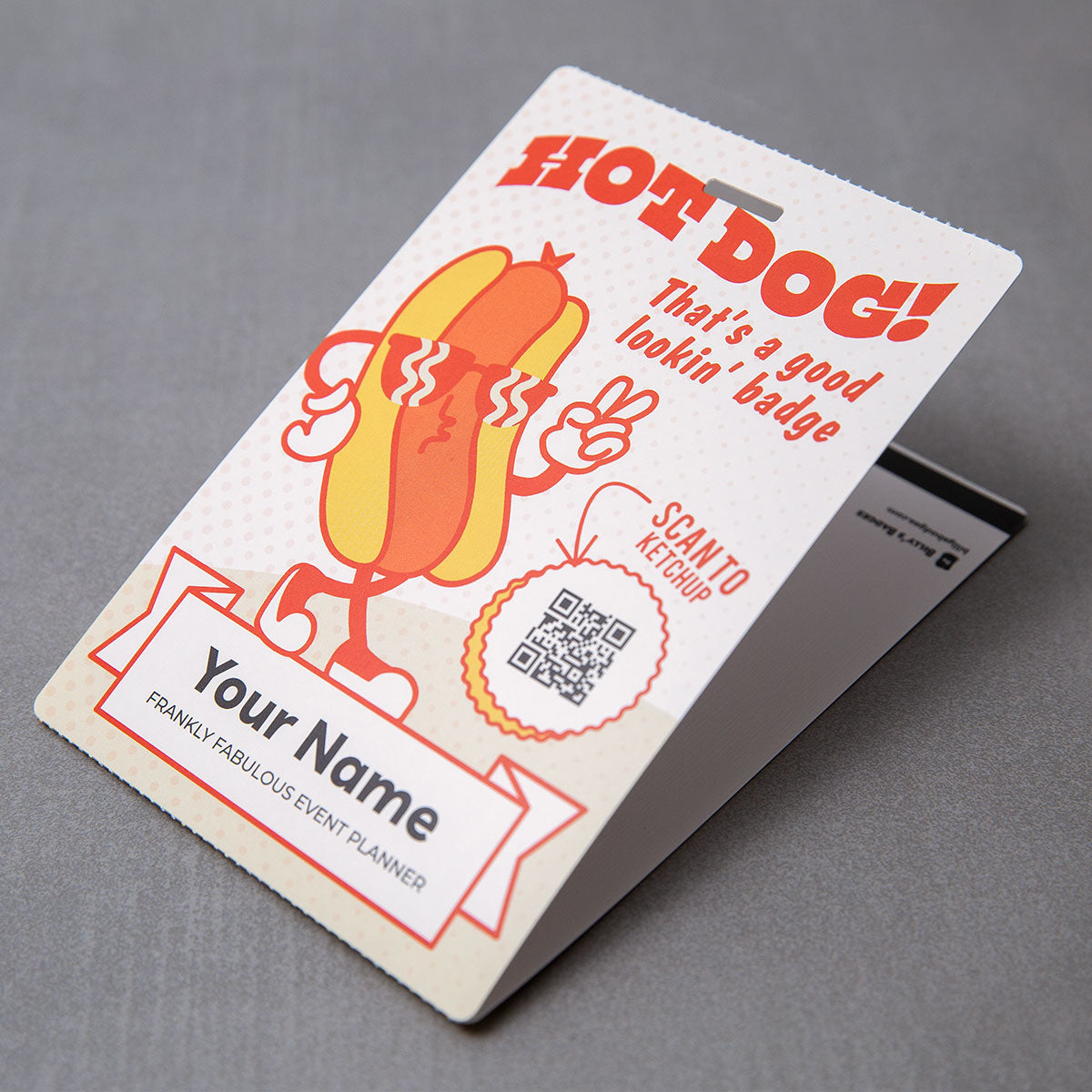 Elevate your promotional event, corporate conference, or trade show with our 4x6 vibrant, high-quality double-sided, single notch custom event badges. Crafted from premium 9.5 pt direct thermal paper featuring eco-friendly event badge printing, these durable personalized event badges showcase your designs with stunning detail and clarity.