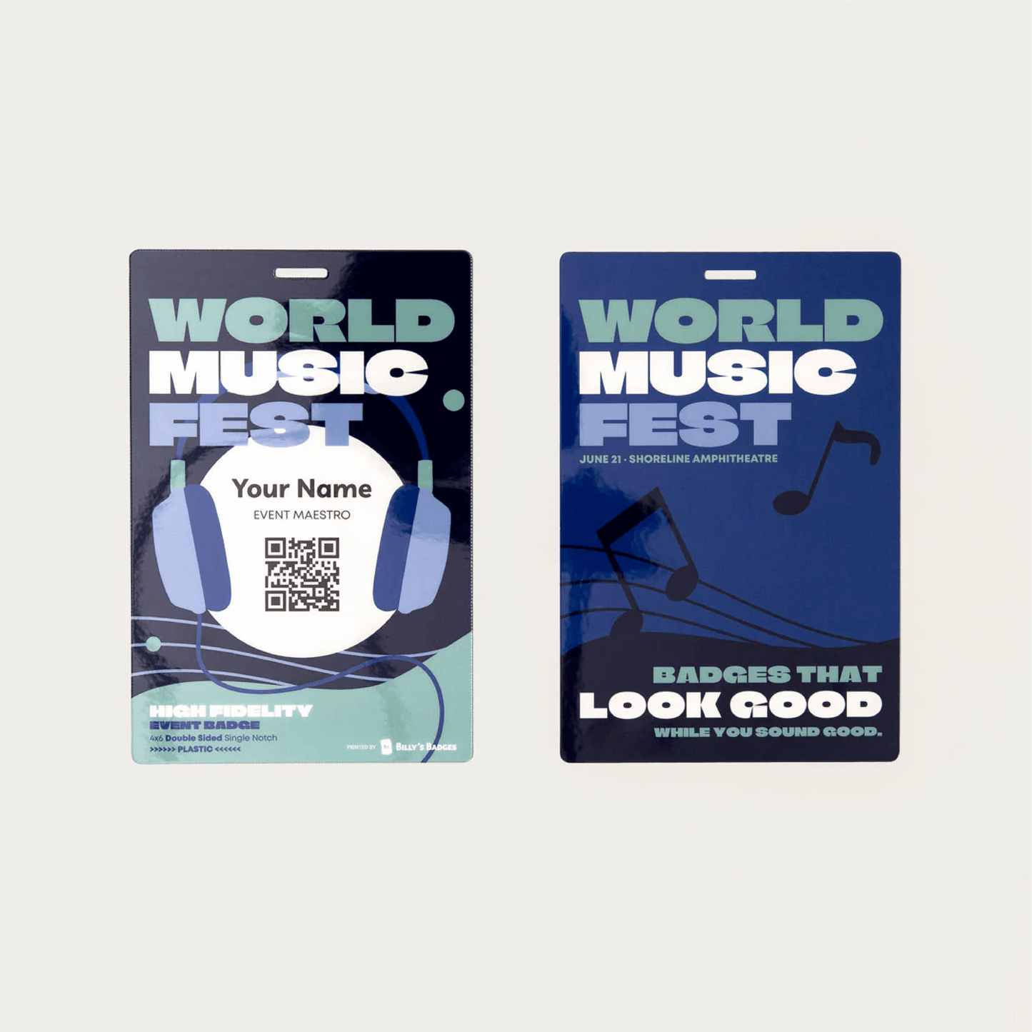 Plastic Event Badges