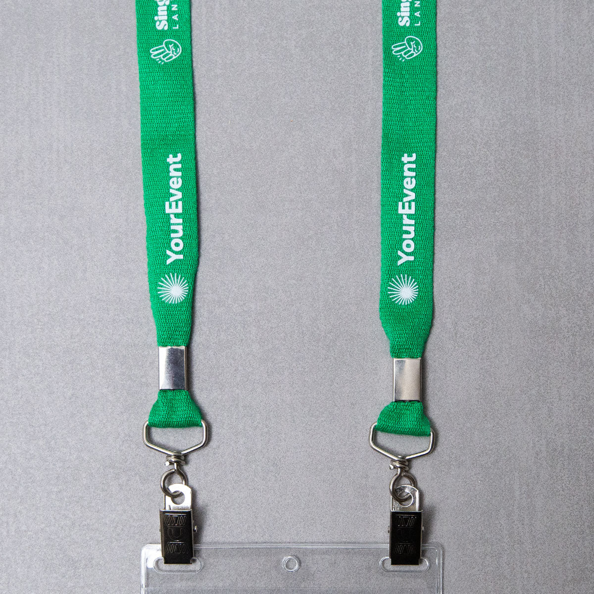 Elevate your brand with eco-friendly personalized conference lanyards. Crafted from bamboo, these sustainable event lanyards feature a double clip attachment showcasing your designs with stunning detail and clarity.