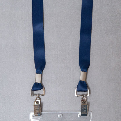 Elevate your brand with our premium navy blue conference badge lanyards. Crafted for durability and featuring vibrant color and a double bulldog clip attachment, our event lanyards combine style and functionality to make a lasting impression.