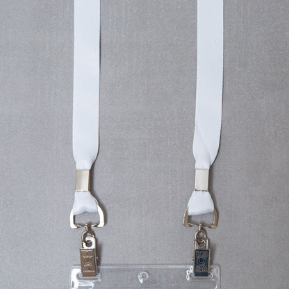 Elevate your brand with our premium white conference badge lanyards. Crafted for durability and featuring vibrant color and a double bulldog clip attachment, our event lanyards combine style and functionality to make a lasting impression.