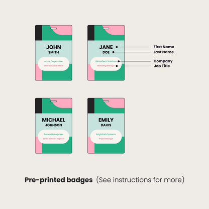 Pre-Printed Names